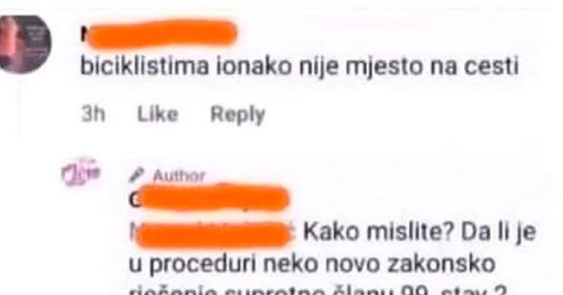 Facebook rasprava o biciklistima na cesti brzo je i urnebesno eskalirala, ovo morate vidjeti