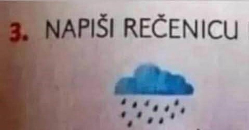 Djeca su dobila zadatak napisati rečenicu prema slikama, sad svi dijele biser ovog klinca