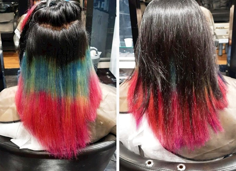 3. Htjela je šarene tonove na kosi, a onda završila s ovime