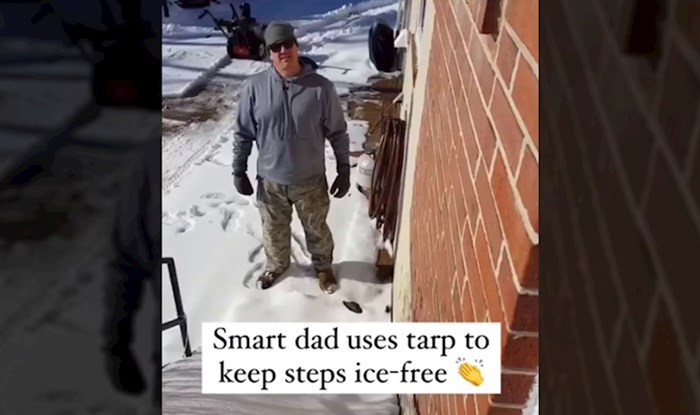 Genijalan trik ovog čovjeka postao je viralni hit, pogledajte kako je zaštitio stepenice od snijega
