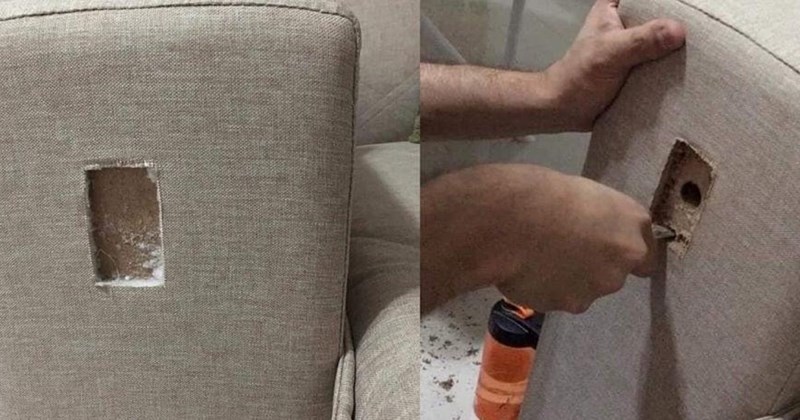 Ljudi su napravili rupu u kauču iz totalno bizarnog, ali genijalnog razloga. Morate vidjeti!