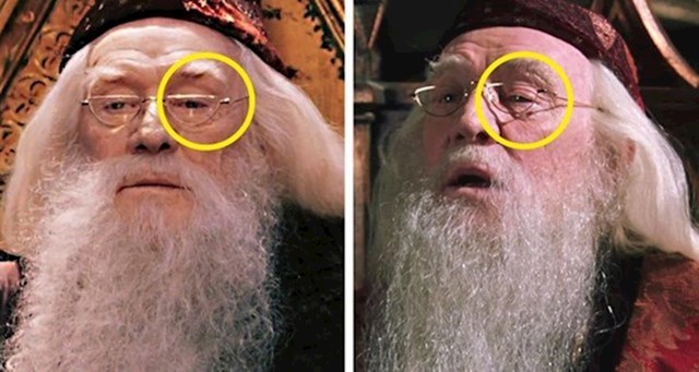 Dumbledore u drugom nastavku nosi naočale bez stakla.