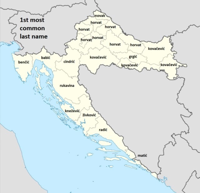 Prvo najčešće prezime