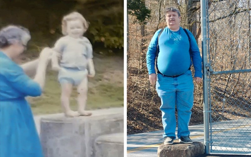 13. "Moja baka je bila moja najdraža osoba. Prva fotografija nastala je 1964., a onda sam prošle godine odlučio rekreirati fotografiju. Nje, nažalost, više nema"