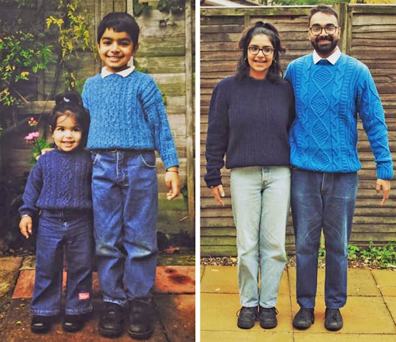 "Brat i ja smo odlučili rekreirati fotografiju iz djetinjstva za 25. godišnjicu braka naših roditelja. Bili su oduševljeni poklonom"