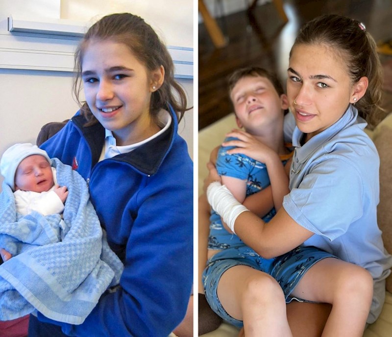 "Na prvoj slici držim brata nedugo nakon rođenja, a na drugoj smo 13 godina stariji"