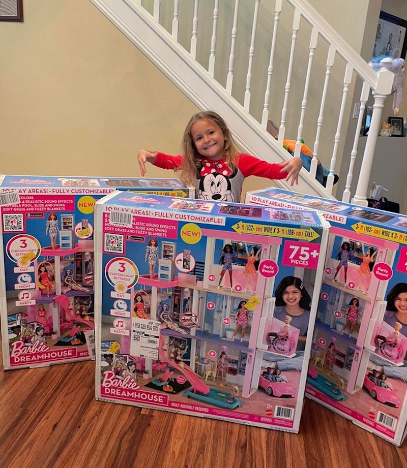 4. "Došli smo doma i dočekali su nas veliki paketi. Ispada je moja kćer uzela ženinu karticu i naručila si sve ove kućice za lutke"