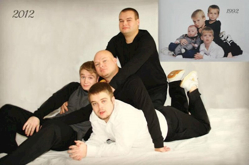 4. "Ovo su mi daleko omiljene fotke s braćom. Morat ćemo uskoro opet ovako pa da se imamo čemu smijati"