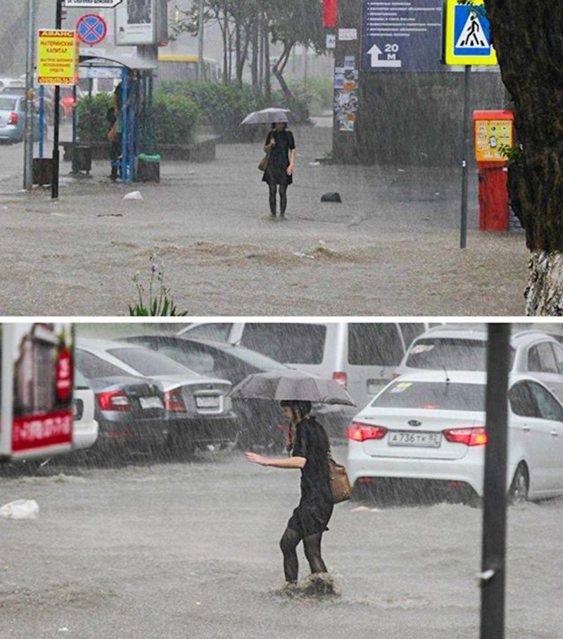 "Rekli su mi da za svaki slučaj uzmem kišobran jer bi moglo početi padati..."