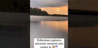 Čovjek snimio točan trenutak kad je kiša počela padati po površini jezera, prizor je nevjerojatan!