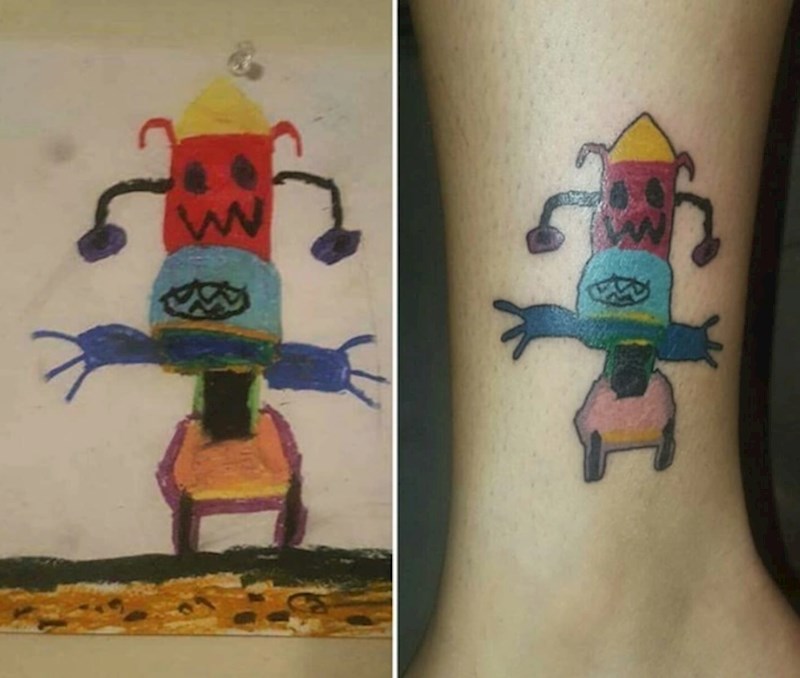 "Odlučio sam tetovirati sinov crtež"
