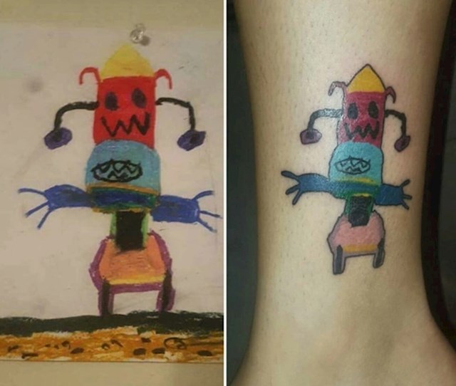 "Odlučio sam tetovirati sinov crtež"
