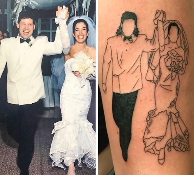 "Odlučila sam tetovirati svoje roditelje na dan vjenčanja. Prezadovoljna sam kako je ispalo!"