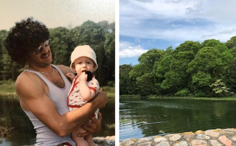 "Pronašla sam isto mjesto na kojem me tata držao prije 30 godina. Šteta što se ne možemo zajedno slikati..."