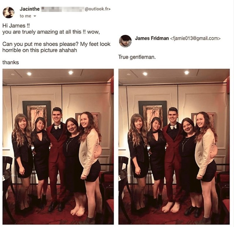 Noge mi izgledaju ogromno, molim te popravi ih