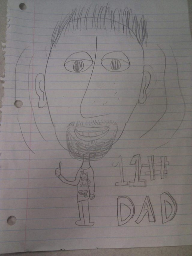 "Nije da se hvalim, ali me moja djevojčica nacrtala kao jedanaestog najboljeg tatu"