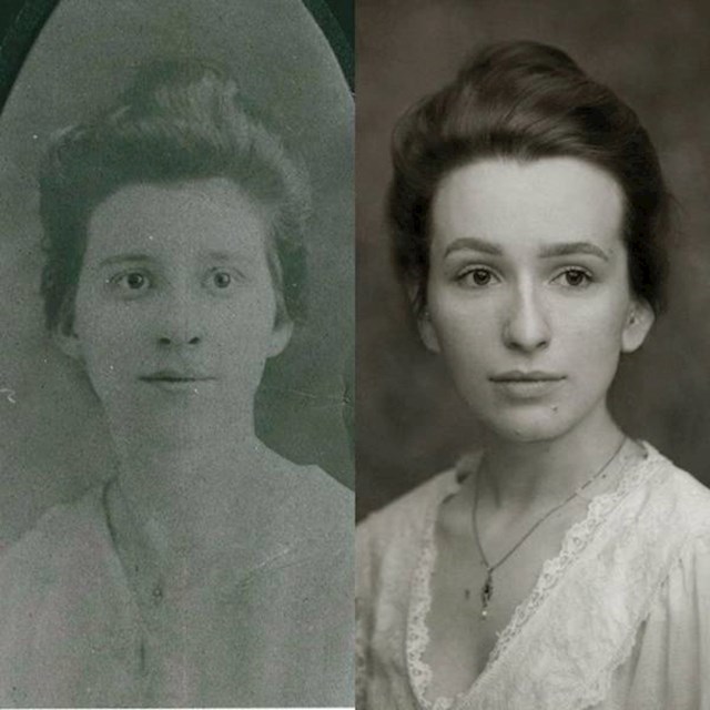"Rekreirala sam prabakinu staru fotografiju iz 1918. godine."