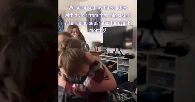 Djeca nisu vidjela stariju sestru šest mjeseci, pogledajte njihovu reakciju kada ih je iznenadila