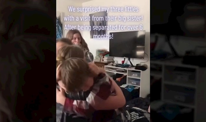 Djeca nisu vidjela stariju sestru šest mjeseci, pogledajte njihovu reakciju kada ih je iznenadila
