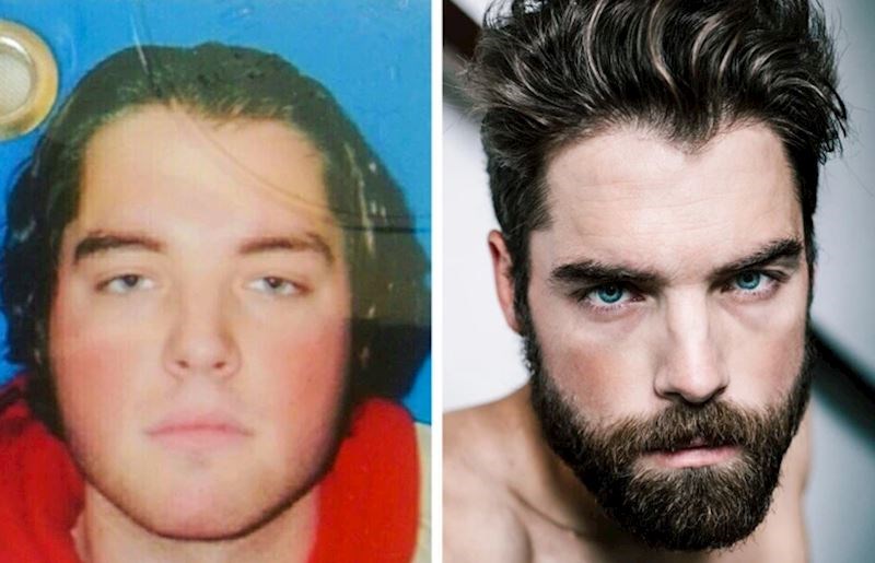 20. "Fotka s putovnice kad sam imao 18 i fotka s nedavnog snimanja"