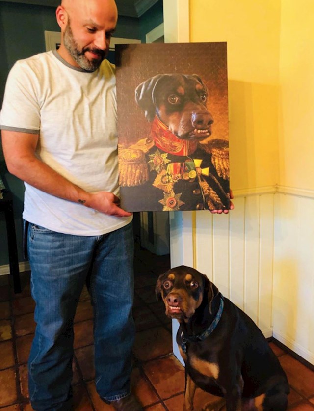 "Ne znam je li "portret" manje svidio mom suprugu ili psu..."