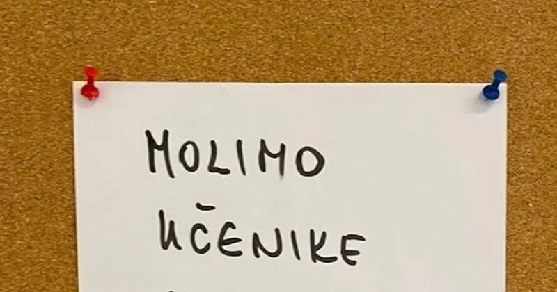 Učitelji iz jedne škole negdje u Dalmaciji ostavili neobičnu poruku učenicima, fotka je hit na Fejsu