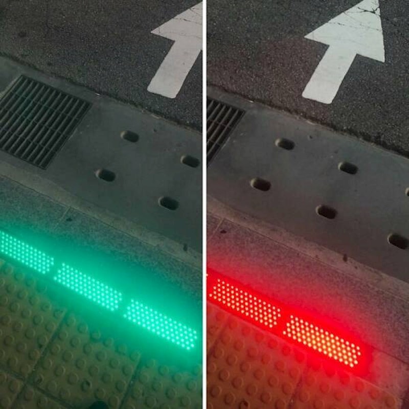 8. Oznake na tlu za sve pješake koji dok čekaju zeleno koriste mobilne telefone