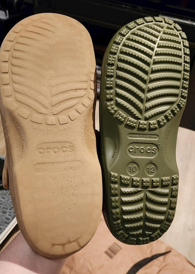 "Evo kako izgledaju papuče nakon 14 godina svakodnevnog nošenja u odnosu na potpuno nove papuče"