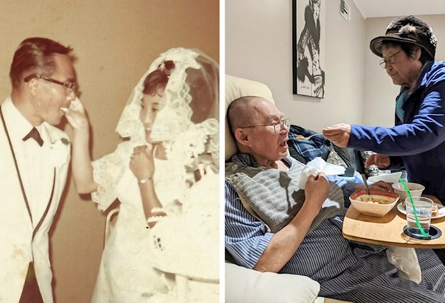 12. "Između ove dvije fotografije je 51 godina razmaka. Moji divni djed i baka"