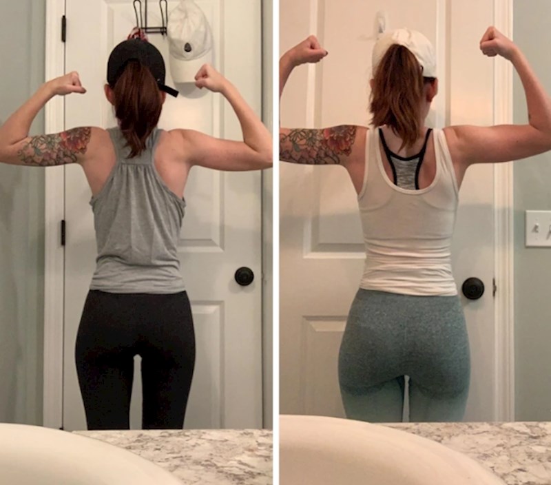 "Prethodnih godina nikako nisam mogla dobiti na mišićnoj masi i sada se konačno nakon intenzivnog vježbanja vidi neka razlika. Ne mogu vam opisati koliko sam ponosna na sebe!"