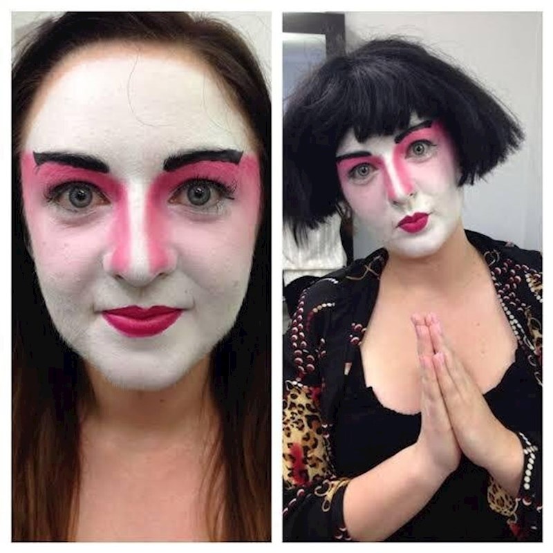 9. Htjela je da ju našminkaju kao modernu gejšu...