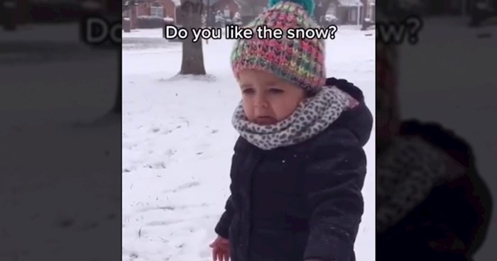 Video reakcije djevojčice na snijeg hit je na IG-u, odmah će vam biti jasno su ga lajkale tisuće