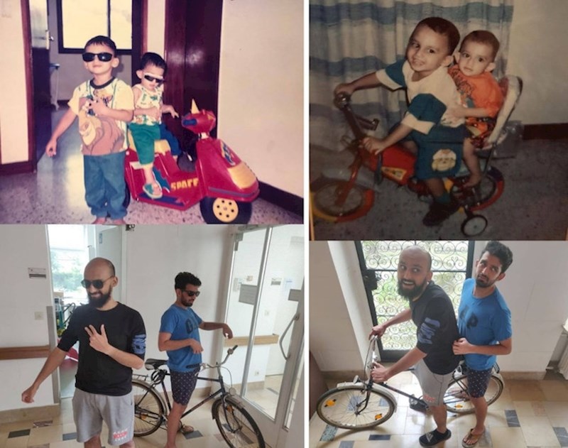 4. "Brat i ja smo odlučili da je pravo vrijeme za rekreiranje nekih starih obiteljskih fotki. I ove su, baš kao i one prije, legendarne"