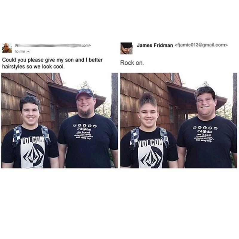 Možeš li nam napraviti cool frizure?