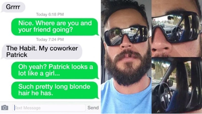 Slikao se curi i napisao da s kolegom ide u restoran, ali prije slanja fotke nije provjerio da se vidi da je njegov "kolega" Patrick zapravo žena...