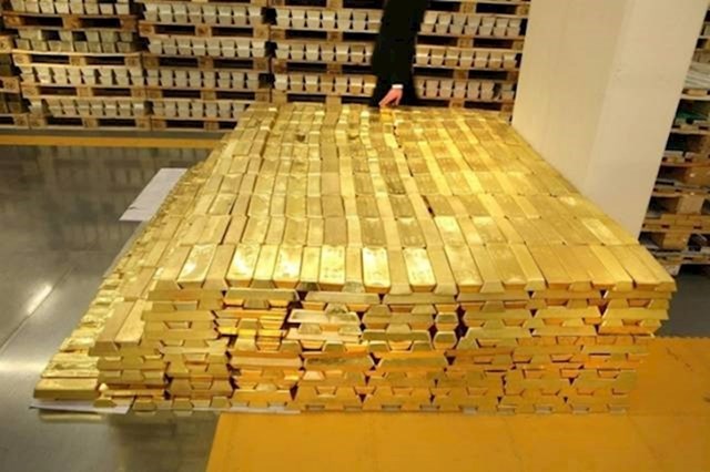 Ove zlatne poluge na slici vrijede 1.6 milijarda dolara.