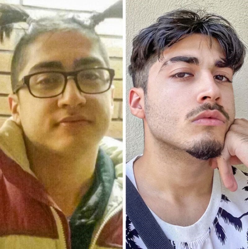 4. "Ja sam dokaz da frizura puno znači. Na prvoj slici imam 16, a na drugoj 21 godinu."