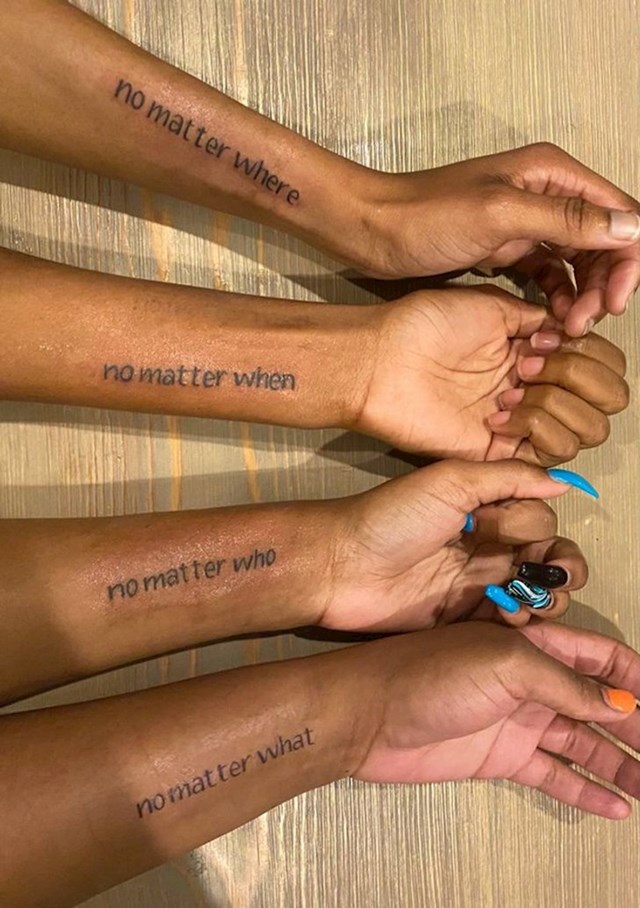 "Najbolja stvar u životu je naše prijateljstvo, ove tetovaže su samo nešto što nas je dodatno povezalo"