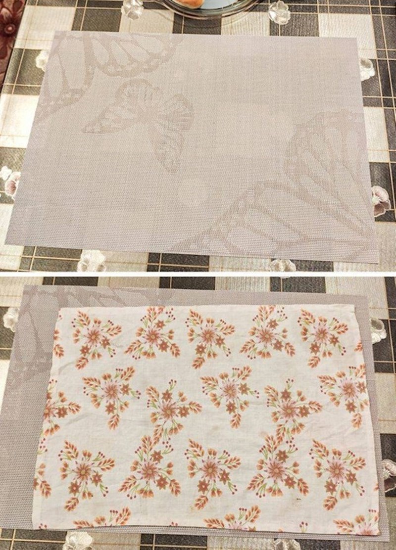 "Kupila sam baki podmetače. Sljedeći put kad sam došla kod nje zatekla sam ih ovako. Rekla je da su prelijepi, pa je napravila svoje da ih ne uprlja."