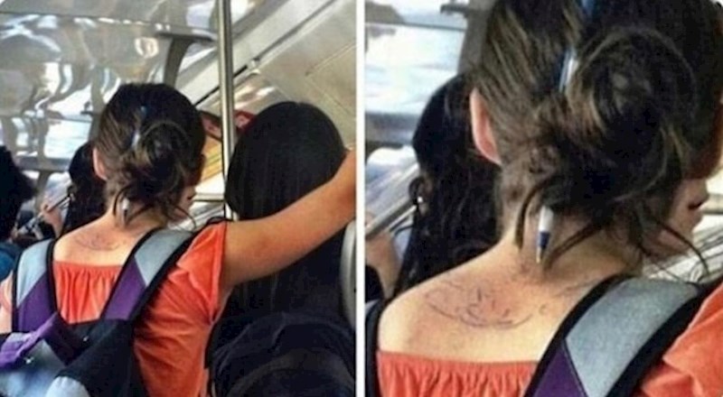 Dobro, bar majicu nije išarala.