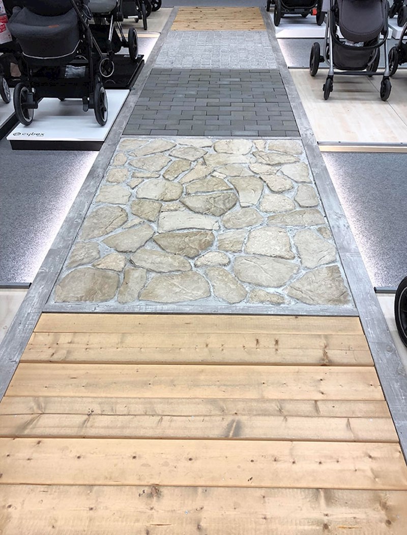 7. Različite podloge za isprobavanje dječjih kolica