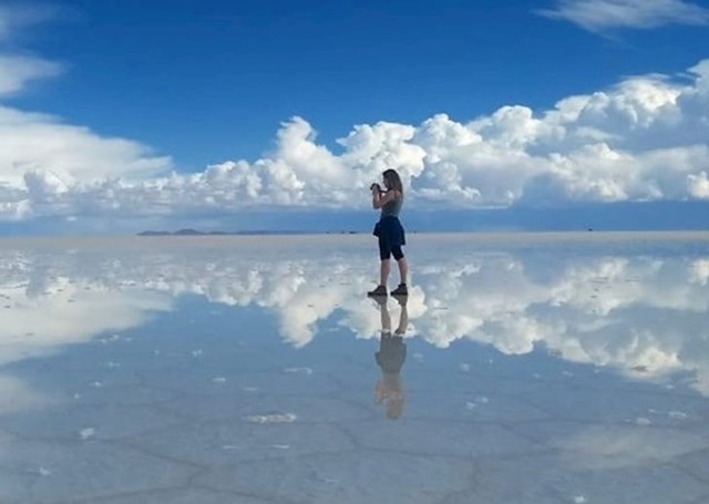 Nevjerojatno slano jezero u Boliviji.