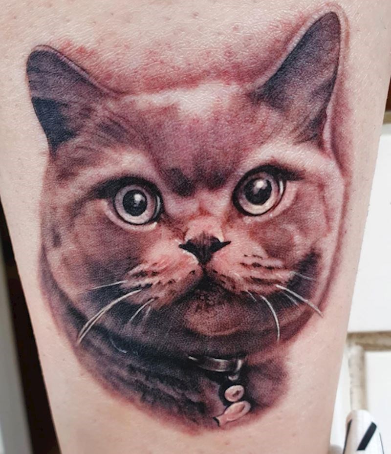 "Ovu tetovažu sam napravila nakon što je moja prva mačka uginula. Imala sam je kroz djetinjstvo i da nije bilo nje, život bi bio puno teži i usamljeniji. Hvala ti za sve, Blu."