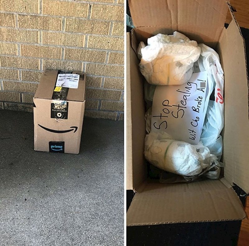 Susjedi su im uporno krali pakete pa su im pripremili jedno smrdljivo iznenađenje - u kutiju su stavili nekoliko iskorištenih peleni.