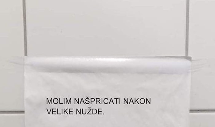 Ljude iznenadila obavijest u wc-u u zgradi Općinskog suda u Karlovcu, odmah će vam biti jasno zašto