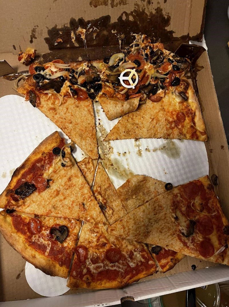 12. "Naravno da mi je pizza dostavljena u ovom stanju baš onda kad nisam cijeli dan jela"