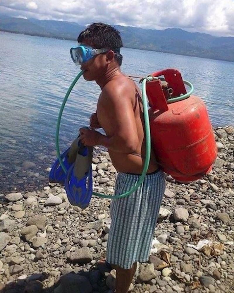 On je napravio svoju cijev za disanje