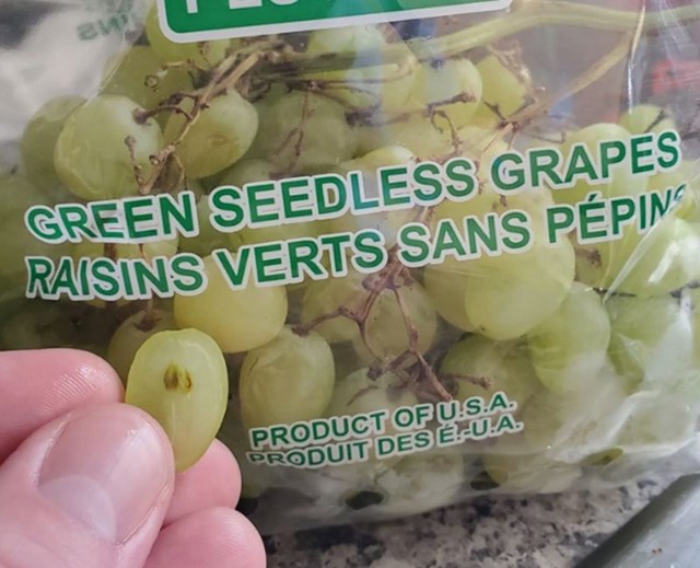 3. "Kupila sam grožđe bez sjemenki i onda u svakoj bobici pronašla sjemenke..."