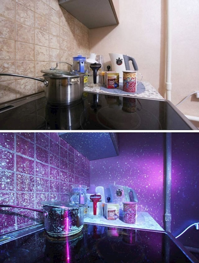 "Provjerili smo kako naša kuhinja izgleda pod UV svjetlom!"