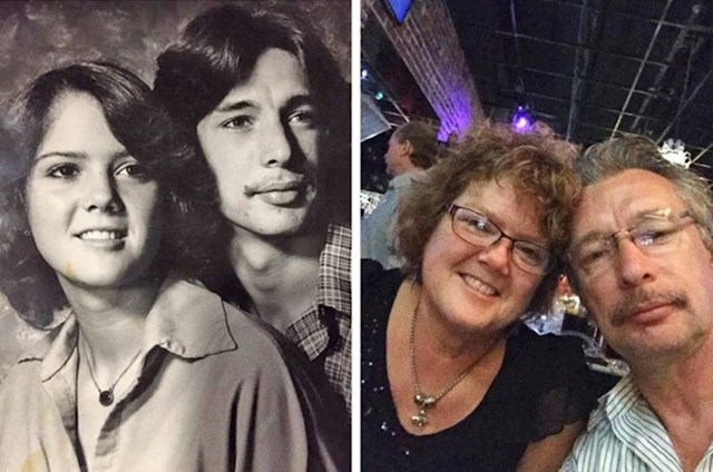 "Prva fotografija je nastala nakon što su se moji roditelji zaručili 1980., a druga na njihovoj 35. godišnjici braka"